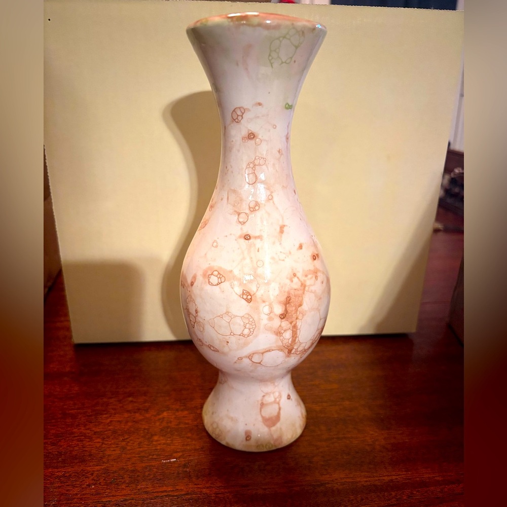 Rare Bubble technique glazed pottery vase - Vintage